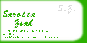 sarolta zsak business card